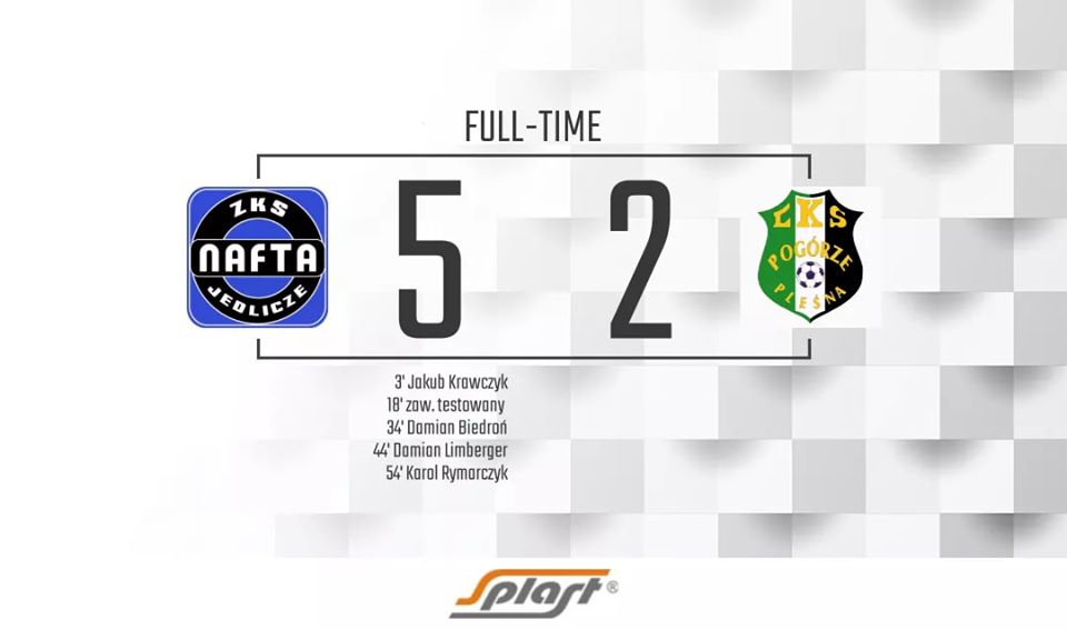 Sparing: Nafta Splast Jedlicze – LKS Pogórze Pleśna 5-2 (4-0)