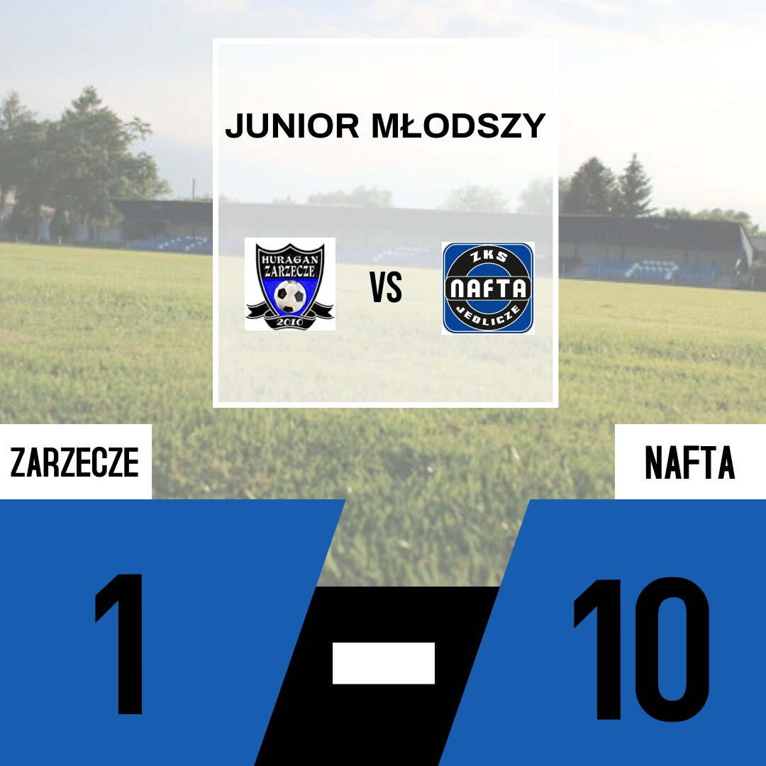 Junior Młodszy 6 kolejka_HURAGAN ZARZECZE – ZKS NAFTA SPLAST JEDLICZE 1:10